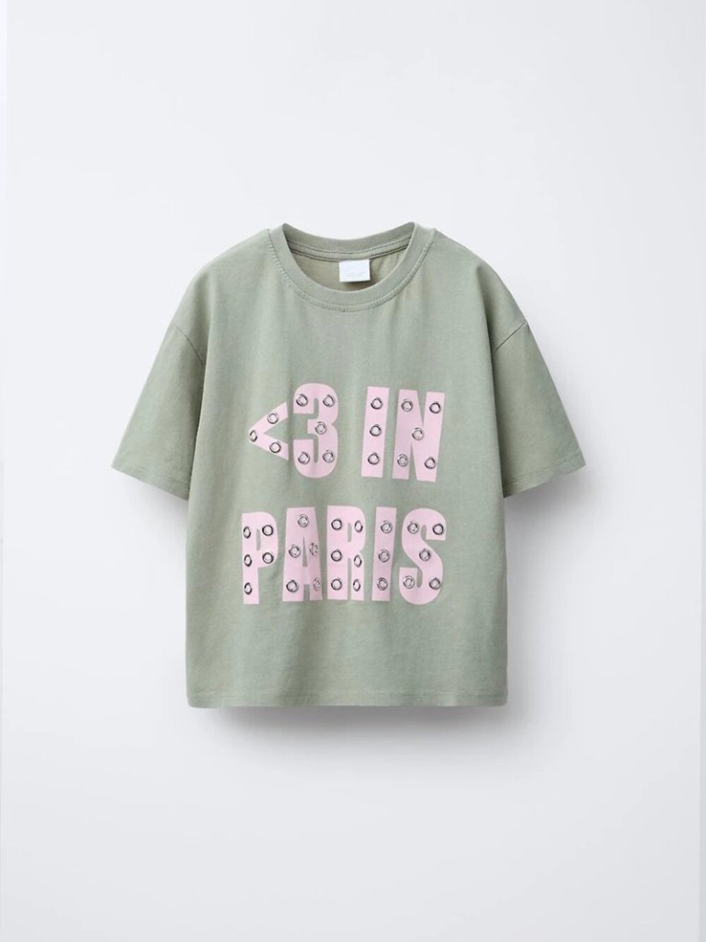 Zara Girl's 100% Cotton T-Shirt Top Size Large 11/12